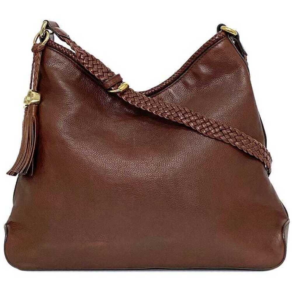 Gucci Shoulder Bag Bordeaux Red Leather Marrakech GG Tassel Business